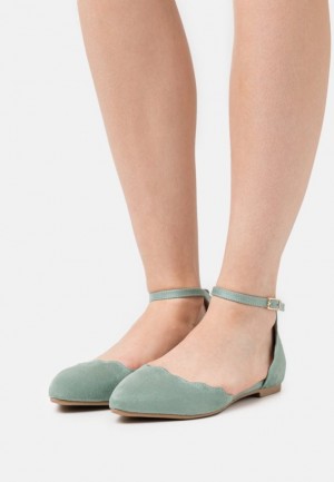 Anna Field Ankle Rem Ballet Pumps Ballerina Dam Mintgröna | HQK-675201