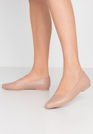 Anna Field Läder Ballet Pumps Ballerina Dam Beige | GCN-649175