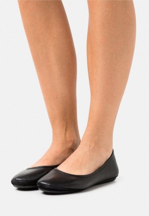 Anna Field Läder Ballet Pumps Ballerina Dam Svarta | EMN-960285