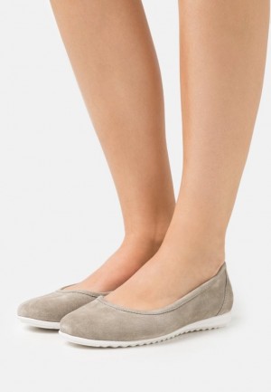 Anna Field Läder Bekvämlighet Ballet Pumps Ballerina Dam Grå | PXS-914608