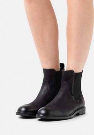 Anna Field Läder Klassiska Ankle Boots Stövletter Dam Svarta | YGE-174263