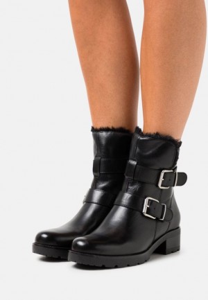 Anna Field Läder Platform Ankle Boots Stövletter Dam Svarta | CZQ-075864