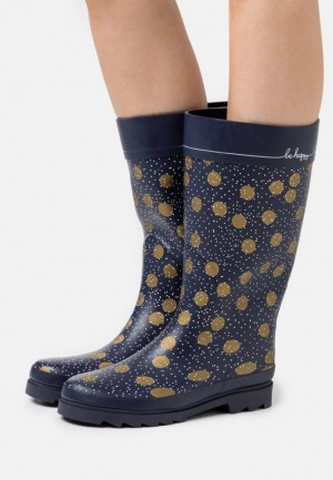 Anna Field Wellies Stövlar Dam Mörkblå | POG-467508