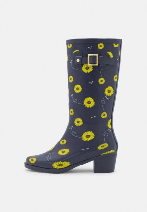 Anna Field Wellies Stövlar Dam Mörkblå | XDN-098736