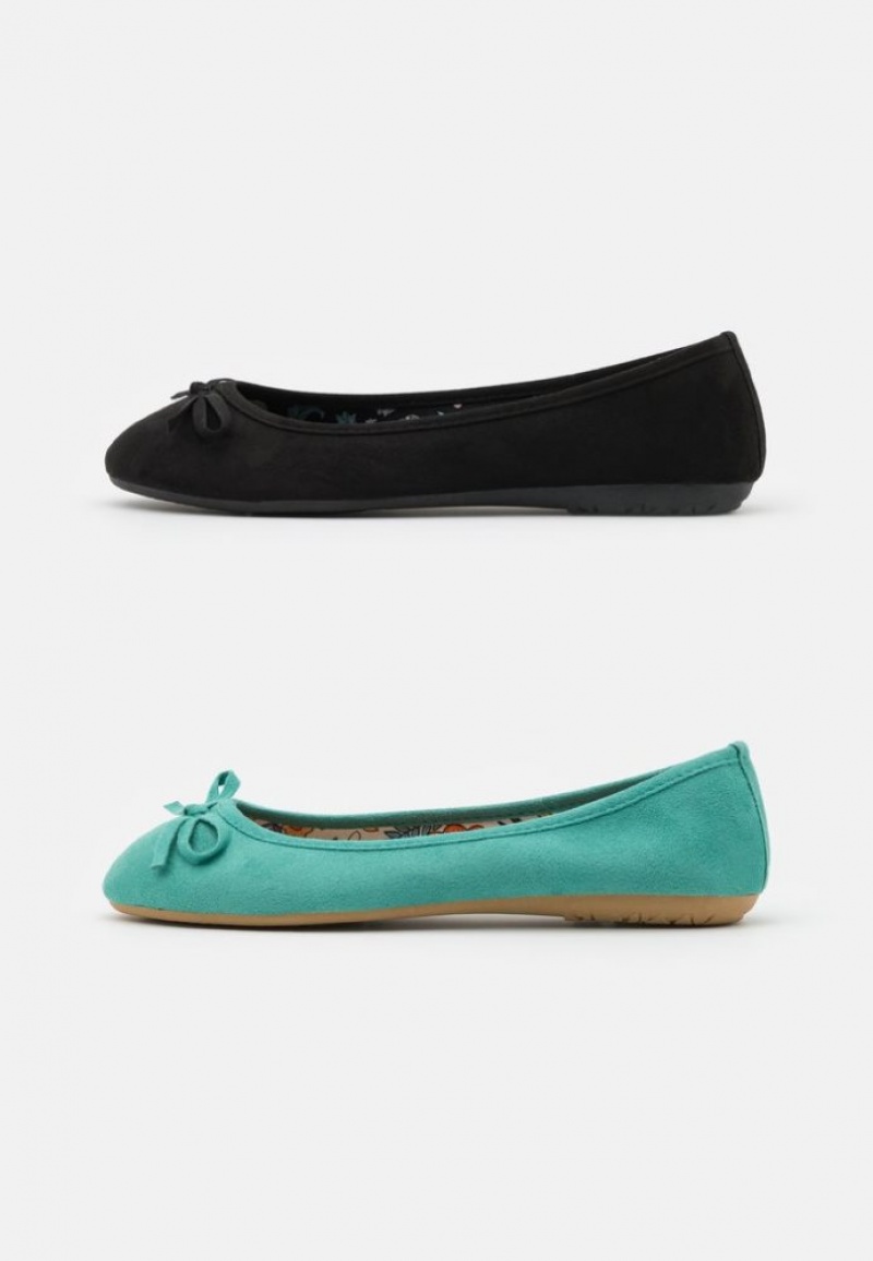 Anna Field 2 Pack Ballet Pumps Ballerina Dam Mintgröna | YKH-134582