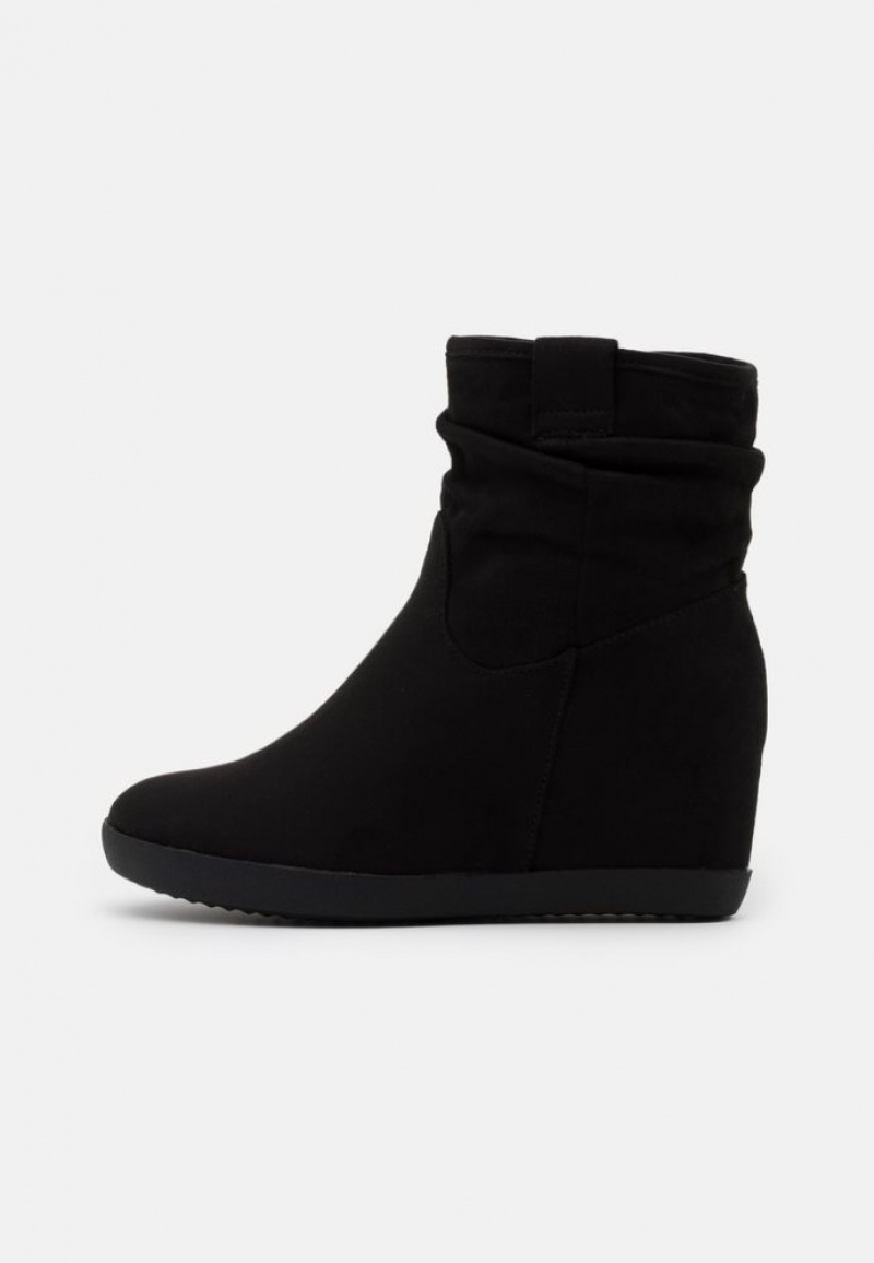 Anna Field Vinter Booties Hawai Kilklack Ankle Boots Stövletter Dam Svarta | TAM-480215