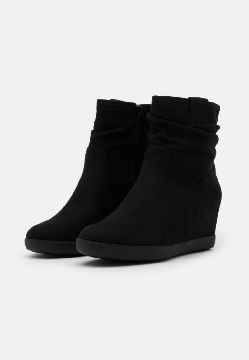 Anna Field Vinter Booties Hawai Kilklack Ankle Boots Stövletter Dam Svarta | TAM-480215